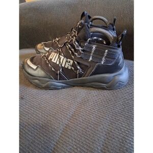 Puma Ember Demi Trail Hiking Shoes Womens‎ Size 8 Black Silver 376699